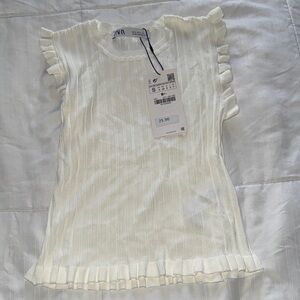 Zara Cream Ruffled Blouse